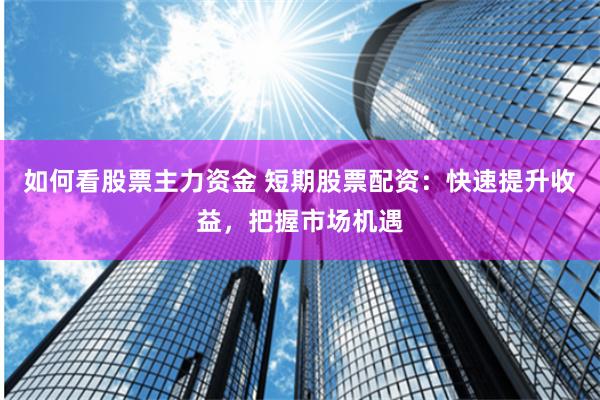 如何看股票主力资金 短期股票配资：快速提升收益，把握市场机遇